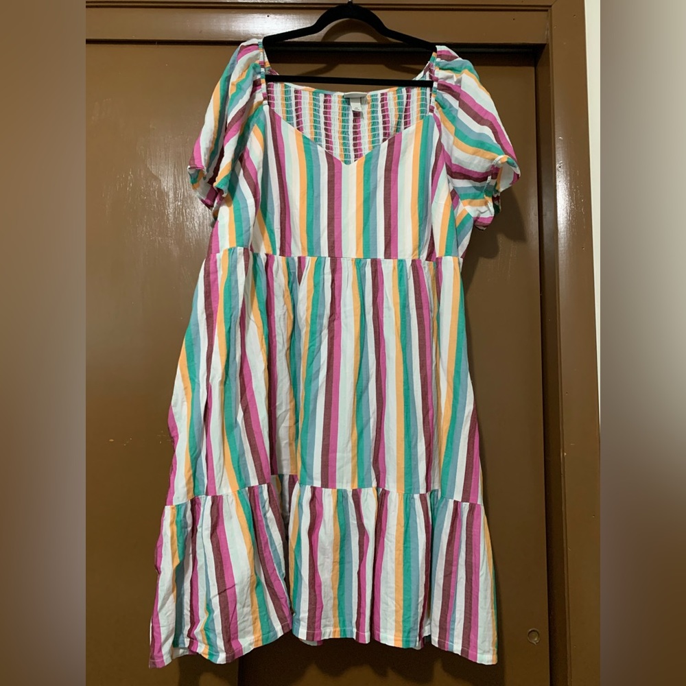 3x Ava & Viv Colorful Striped Sundress
